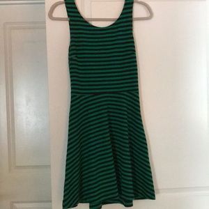 Striped Criss-Cross back dress